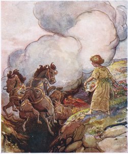 Les graines de grenade : Elle a couru avec une équipe de quatre chevaux noirs, avec un splendide char doré - George Soper